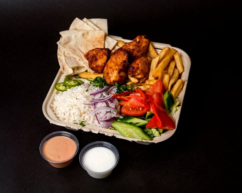 Chicken Thigh Kebab Plate
